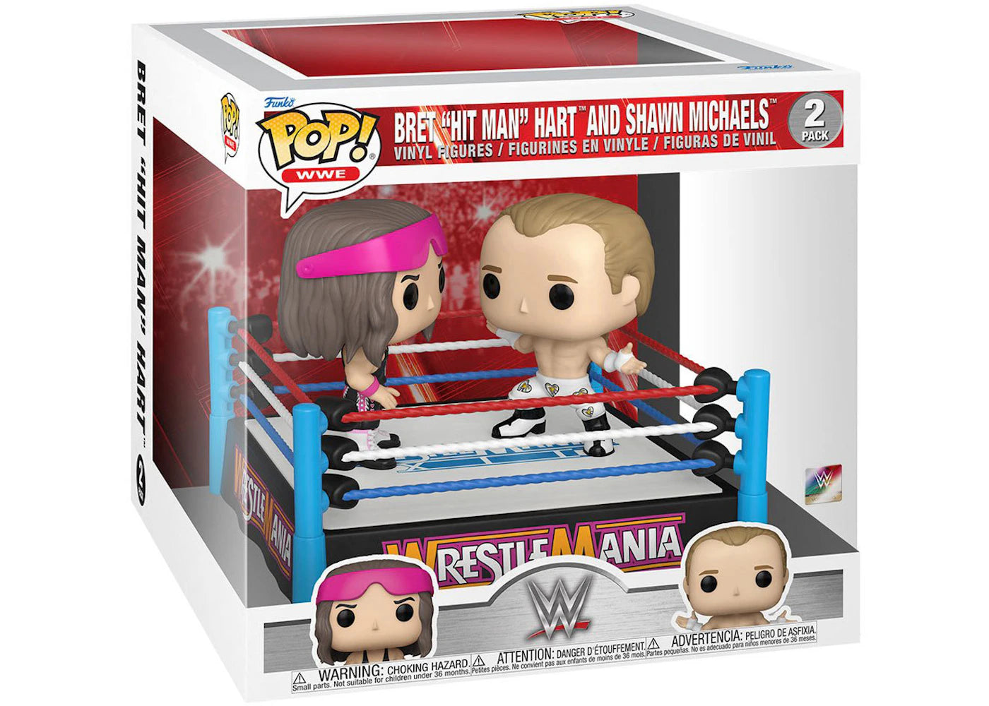 Funko Pop! WWE Wrestlemania Bret (Hit Man) Hart and Shawn Michaels 2-Pack