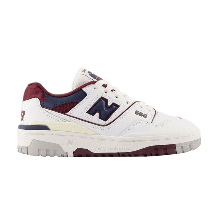 New Balance 550 White Burgundy Navy (GS)