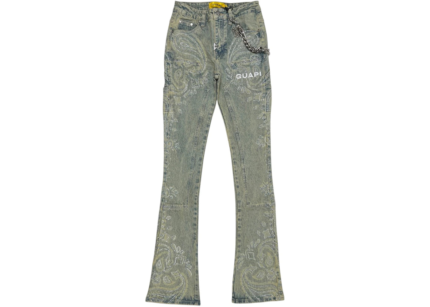 Guapi Vintage Paisley Denim Jeans Vintage