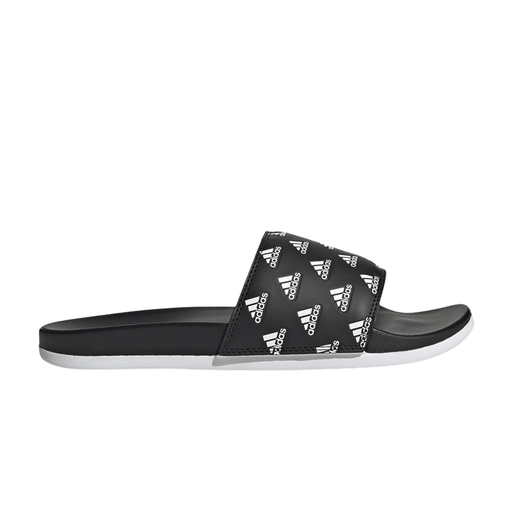 adidas Adilette Comfort Slides Print Core Black Cloud White