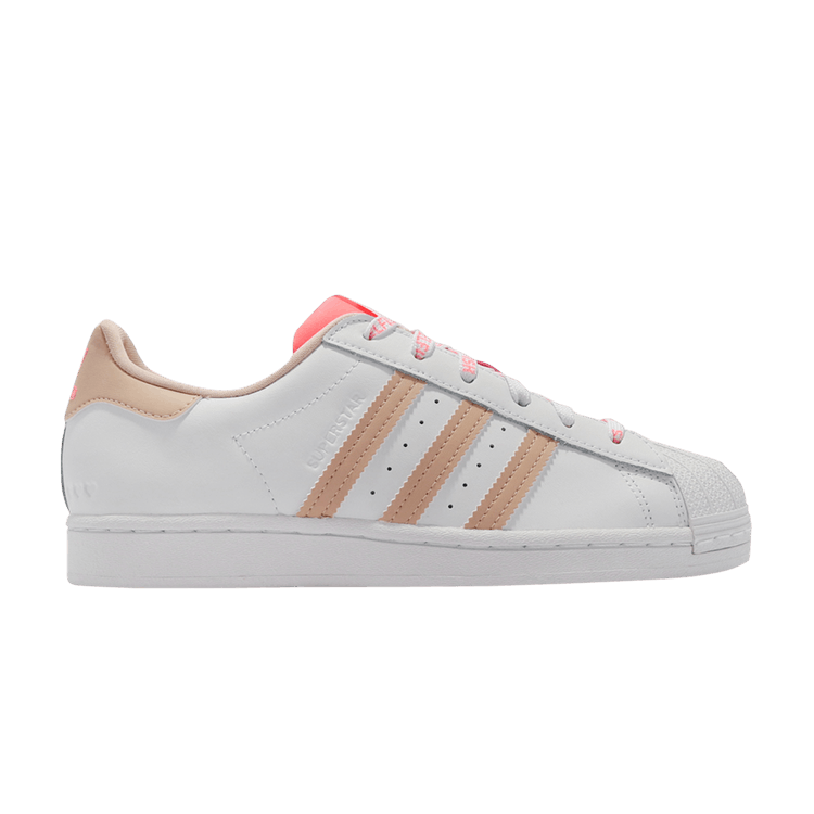 adidas Superstar Cloud White Halo Blush Acid Red (Women's)
