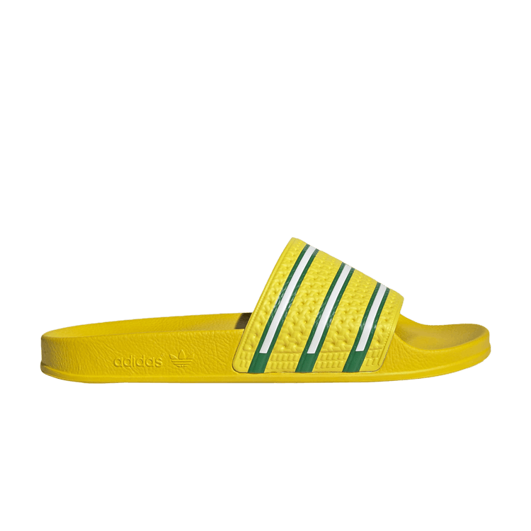 adidas Adilette Slides Team Yellow Green Off White