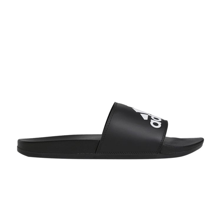 adidas Adilette Comfort Slides Core Black Cloud White Logo