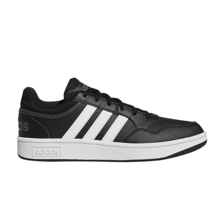 adidas Hoops 3.0 Low Black White Stripes