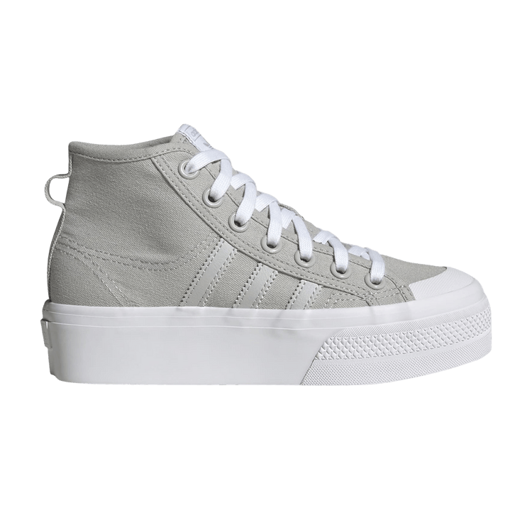 adidas Nizza Platform Mid Grey Cloud White (GS)