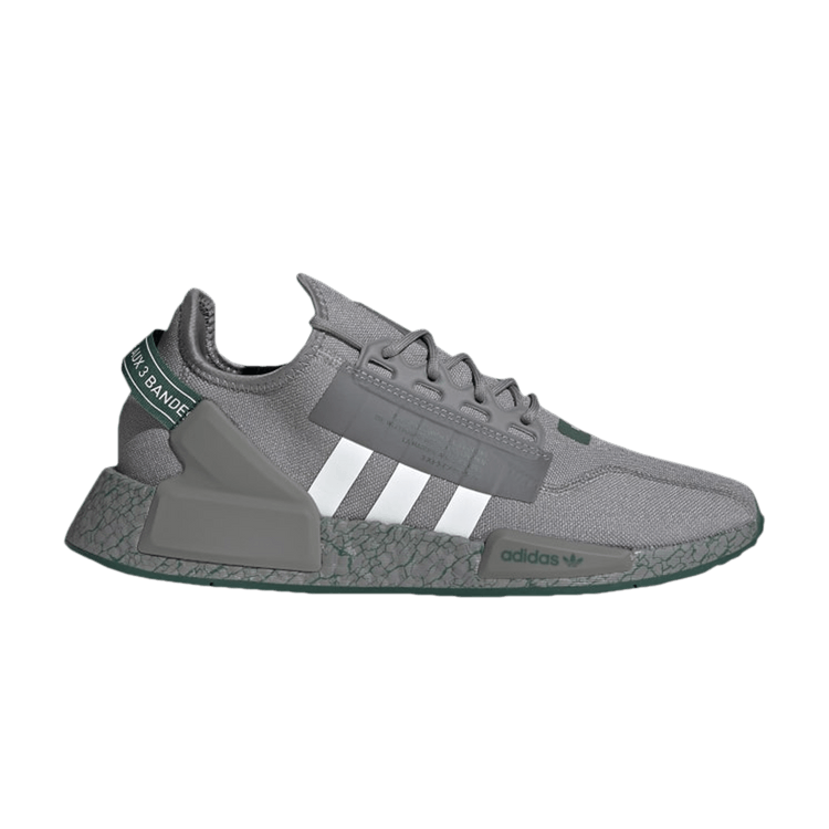 adidas NMD R1 V2 Crackled Grey Collegiate Green
