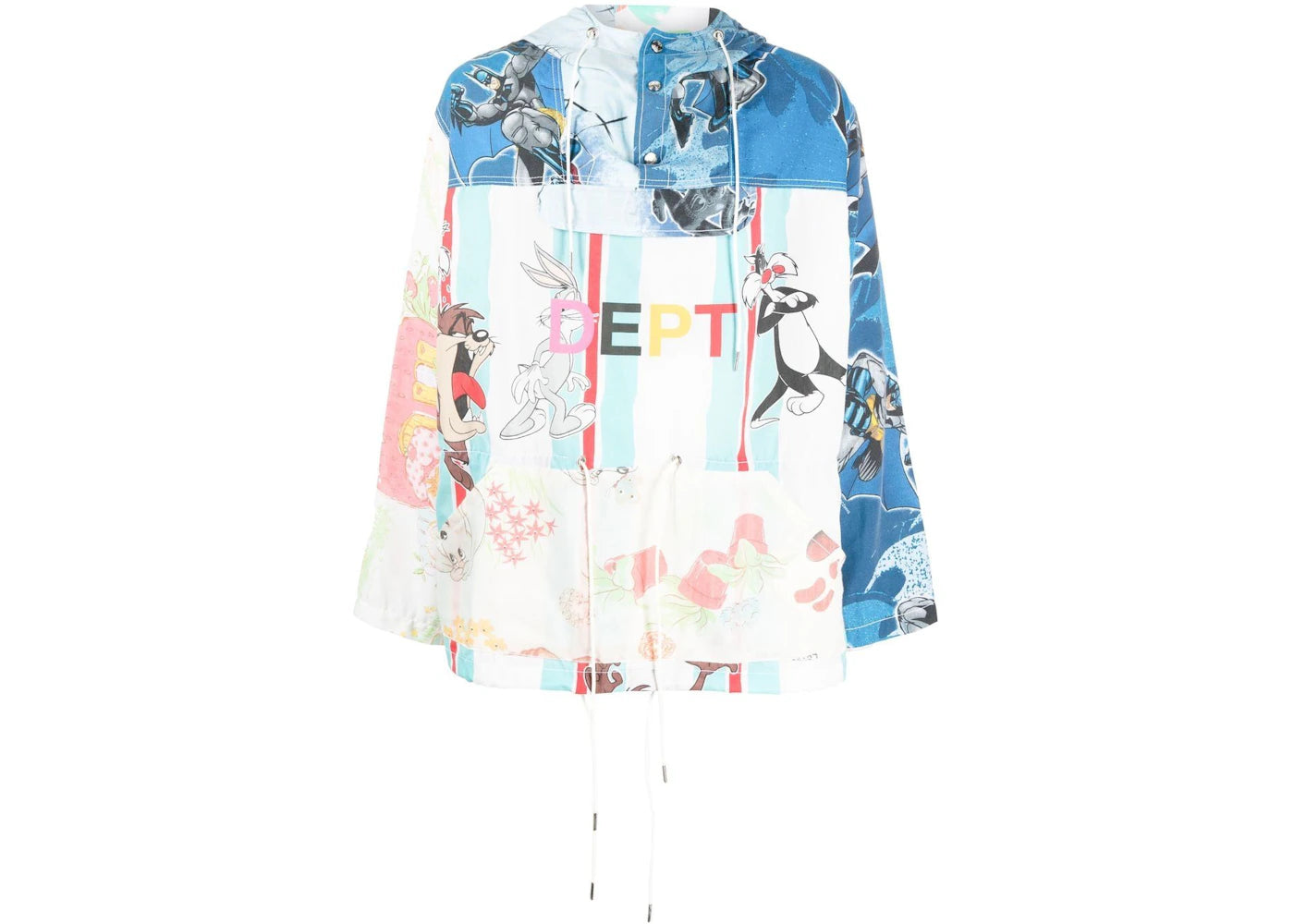 Gallery Dept. All-Over Graphic-Print Logo Jacket Blue/Multicolour