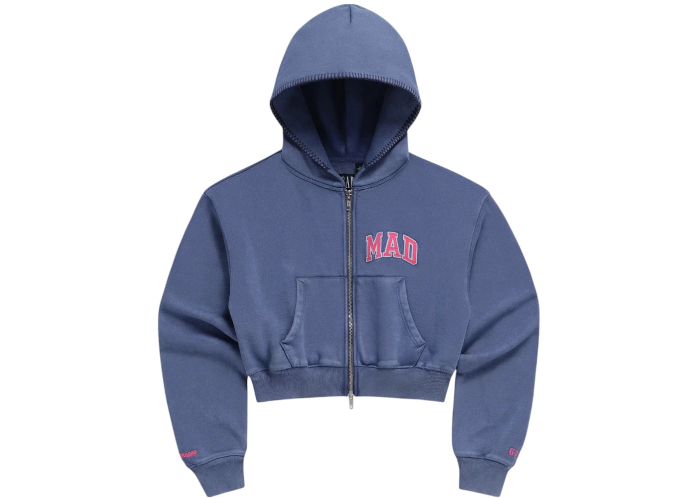 Gap x MadHappy Women's Full Zip Cropped Mad Hoodie Navy