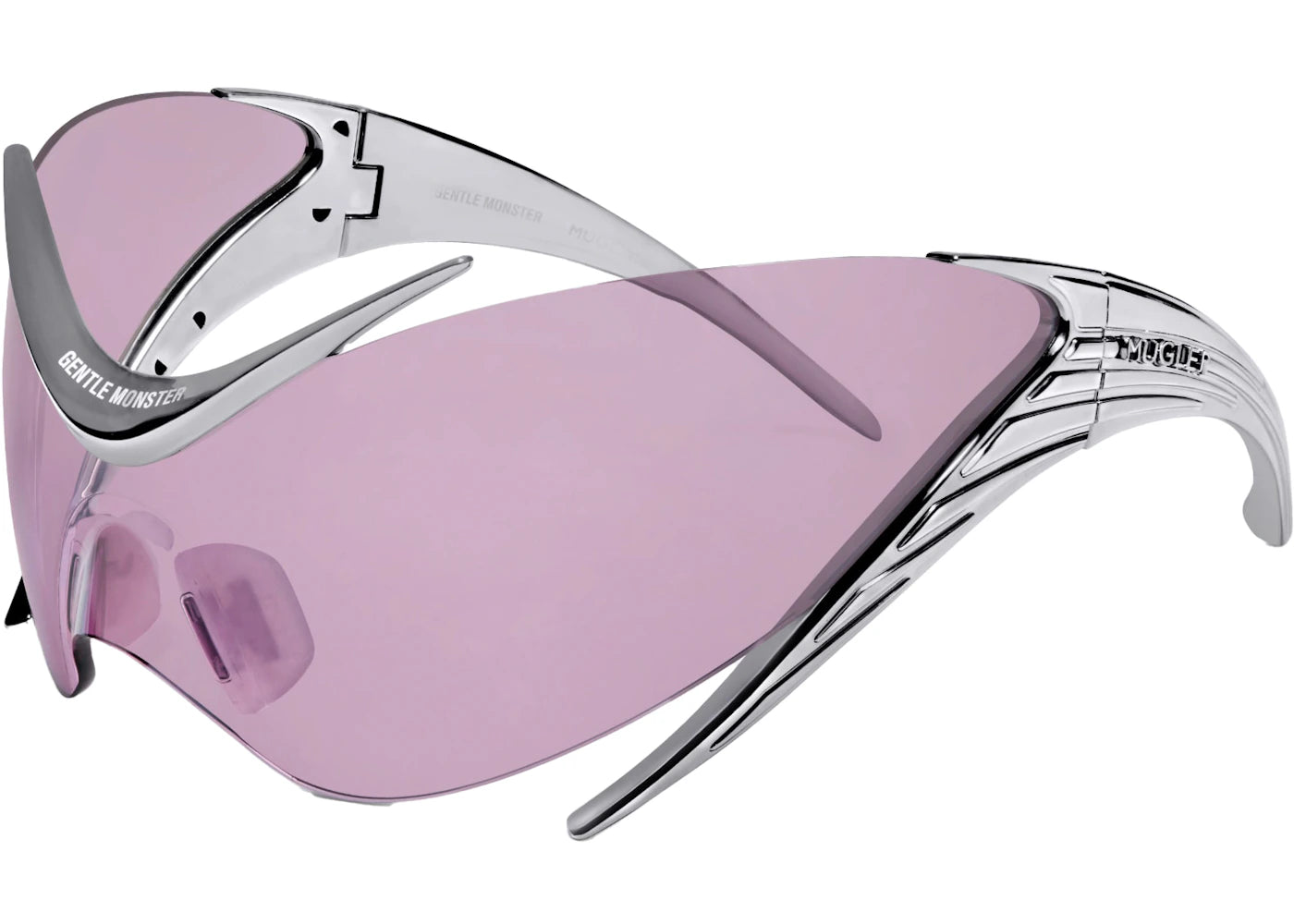 Gentle Monster x Mugler Spiral Sunglasses Chrome Silver/Violet (01 CS1)