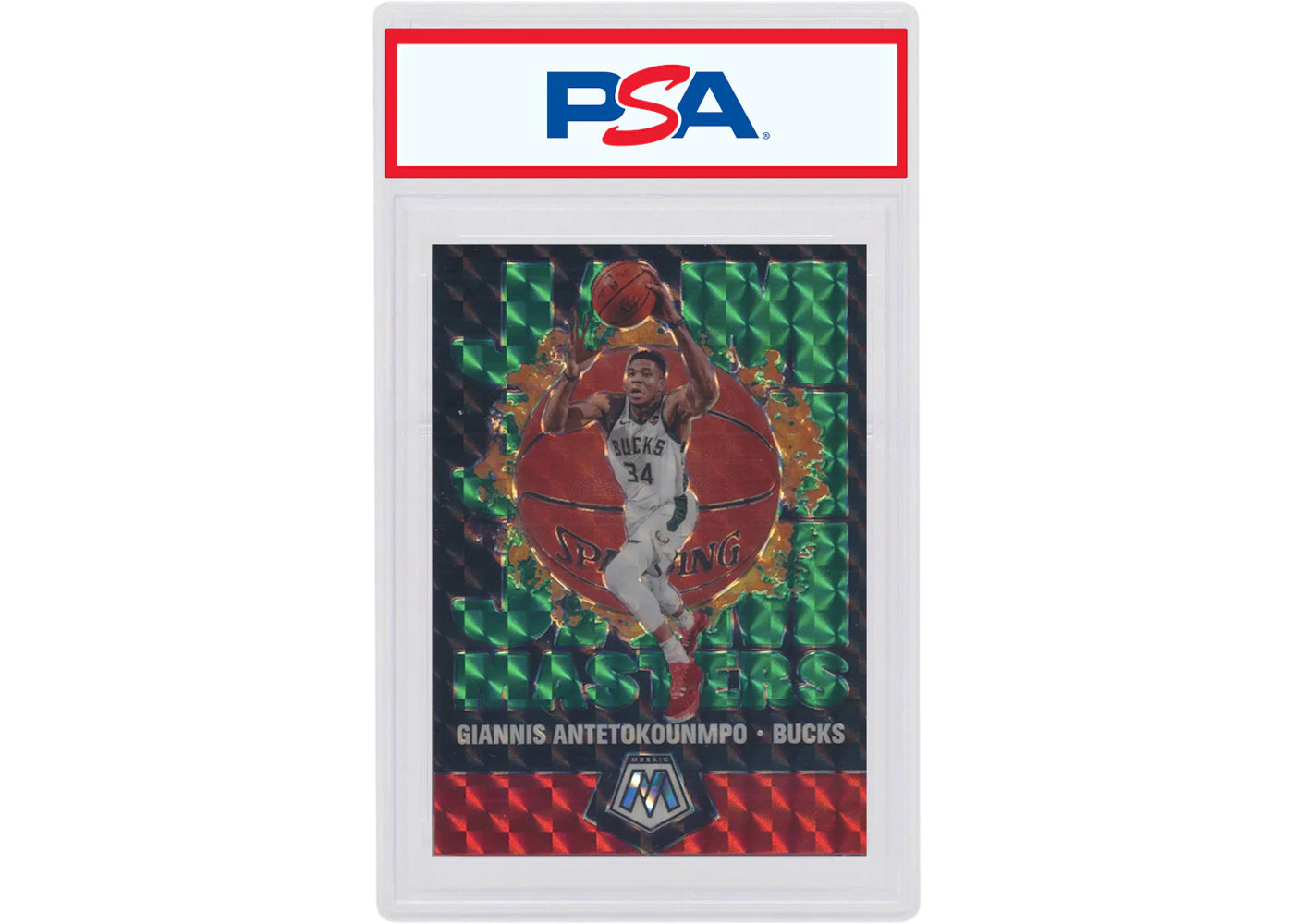 Giannis Antetokounmpo 2019 Panini Mosaic Jam Masters Green #19 (PSA or BGS Graded)