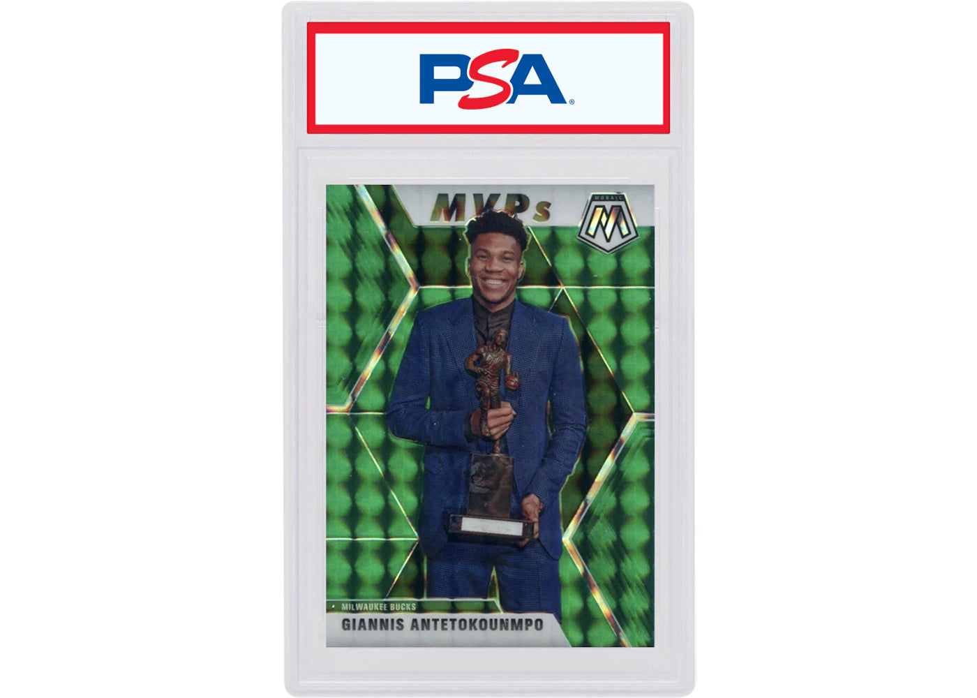Giannis Antetokounmpo 2019 Panini Mosaic MVP's Green #297 (PSA or BGS Graded)