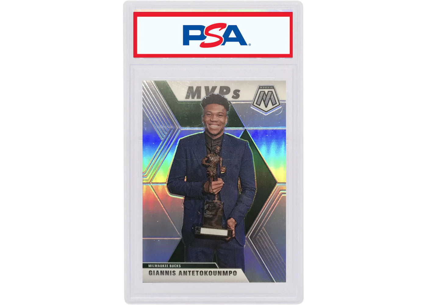 Giannis Antetokounmpo 2019 Panini Mosaic MVP's Silver #297 (PSA or BGS Graded)