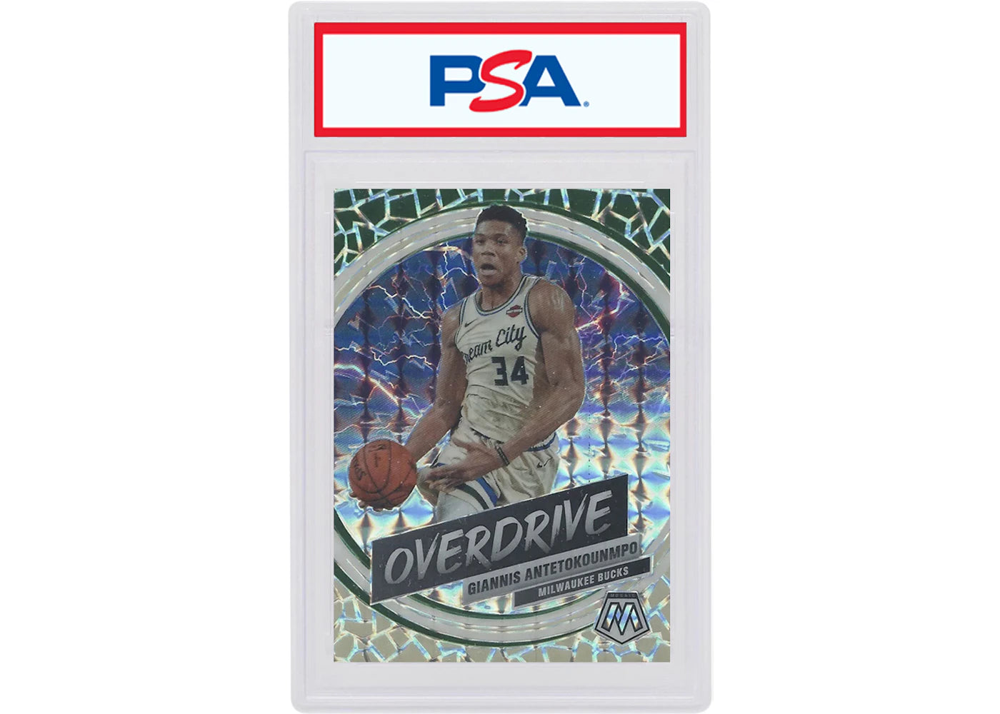 Giannis Antetokounmpo 2019 Panini Mosaic Overdrive #217 (PSA or BGS Graded)