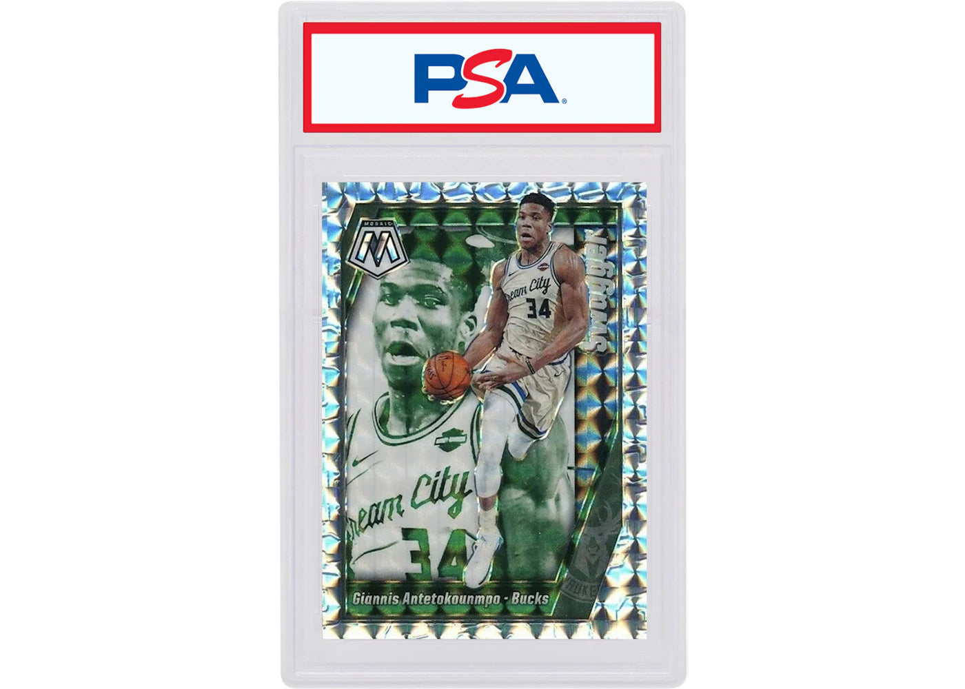Giannis Antetokounmpo 2019 Panini Mosaic Swagger #9 (PSA or BGS Graded)
