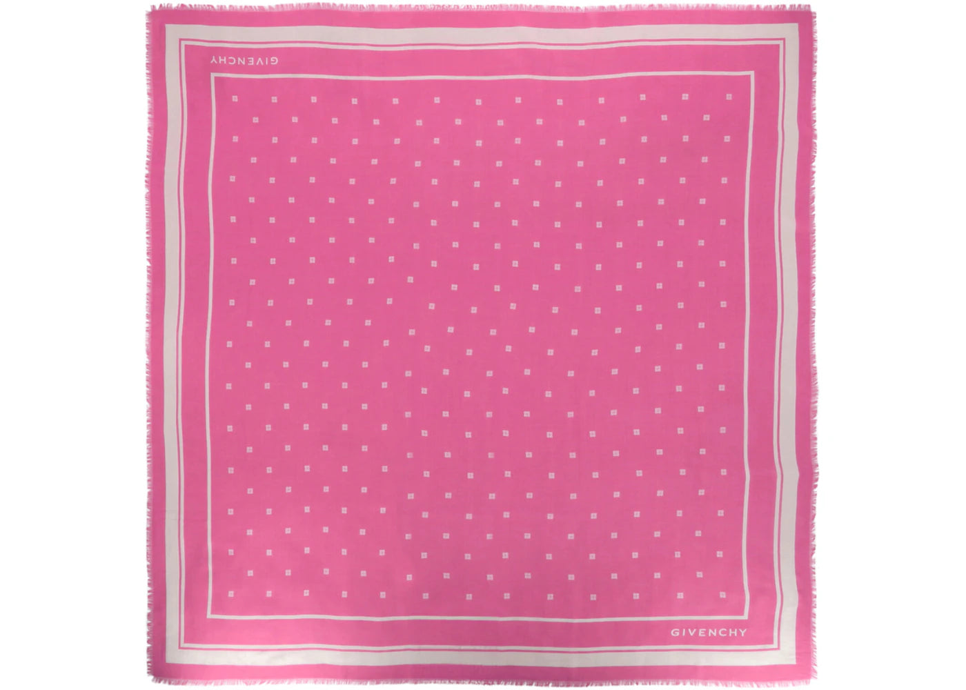 Givenchy 4G Cashmere and Silk Shawl Pink Ivory