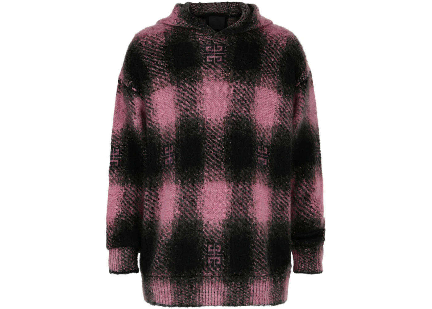Givenchy 4G Check Hooded Sweater Black Pink
