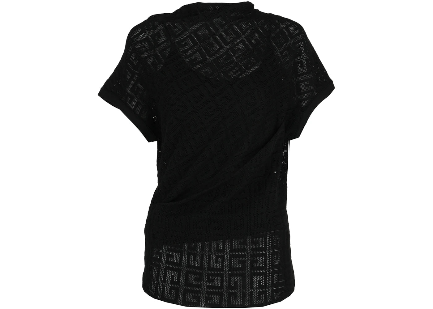 Givenchy 4G Draped Short Sleeve Top Black