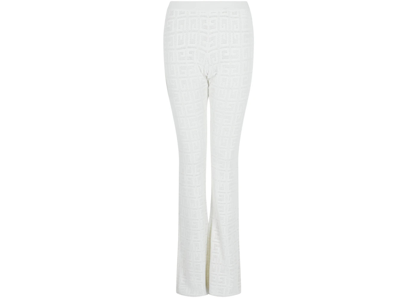Givenchy 4G Jacquard Flared Pants White