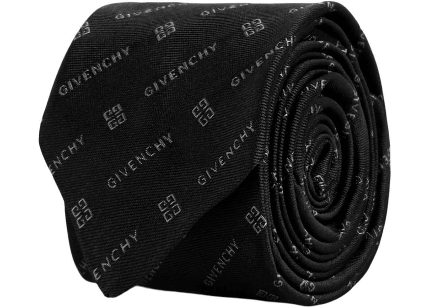 Givenchy Diagonal Logo Silk Tie Black