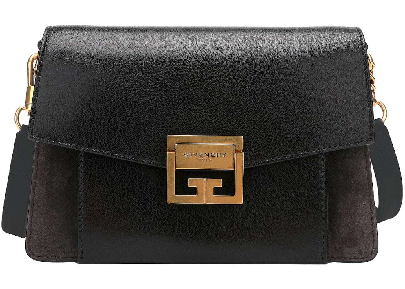 Givenchy GV3 Bag Small in Grained Leather and Suede Black
