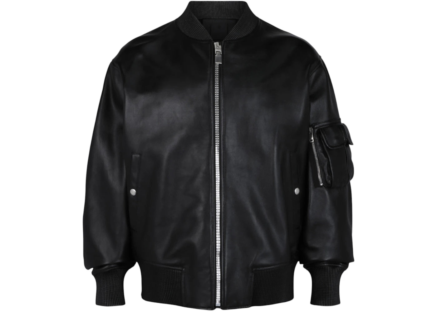 Givenchy Leather Bomber Jacket Black