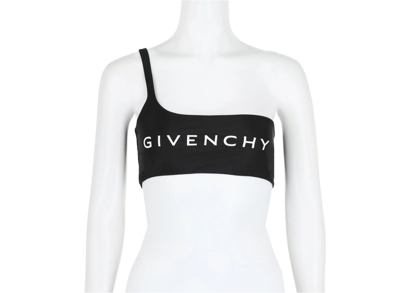 Givenchy One-Shoulder Bikini Top Black White