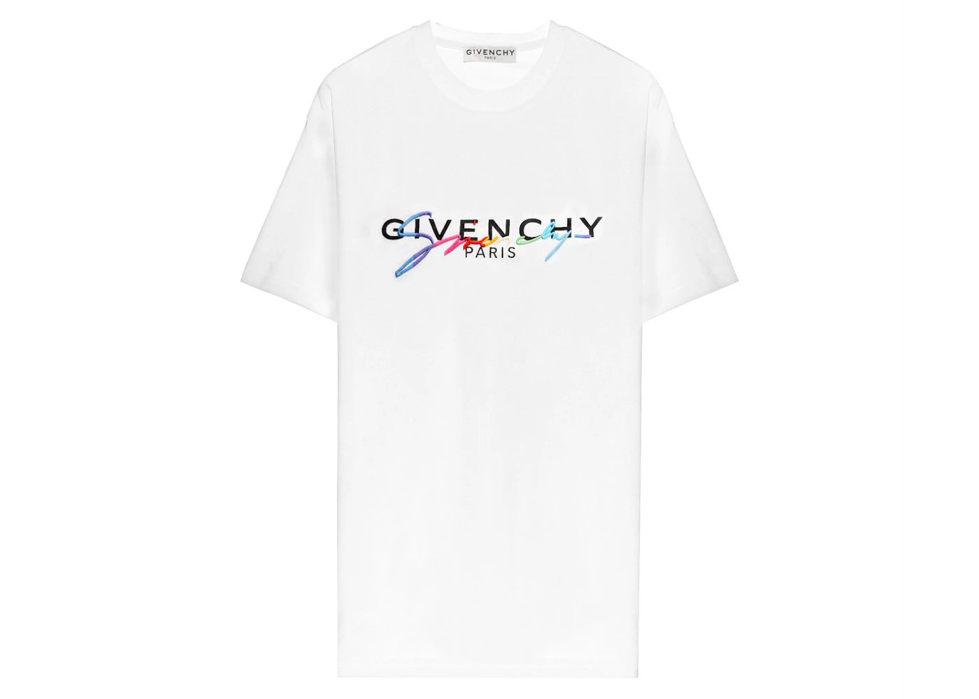 Givenchy Paris Embroidered Logo T-shirt White