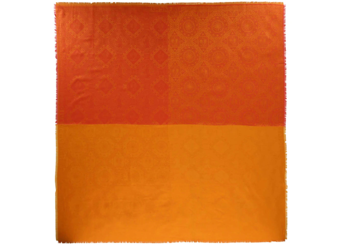 Givenchy Patchwork Silk Blend Shawl Red/Orange