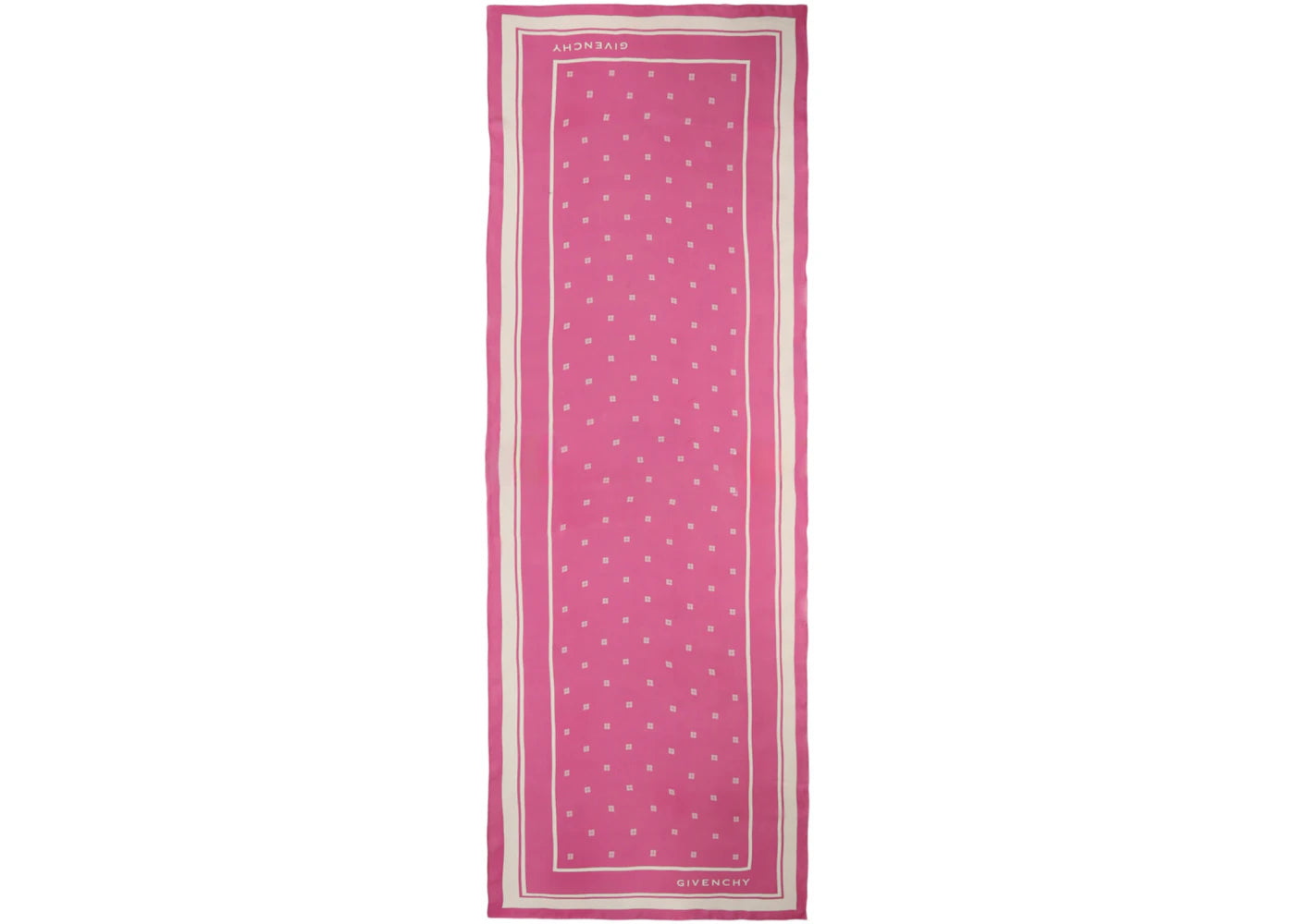 Givenchy Plumetis Oblong Scarf Pink Ivory