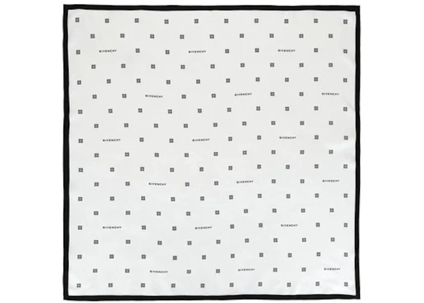 Givenchy Plumetis Square Scarf White/Black