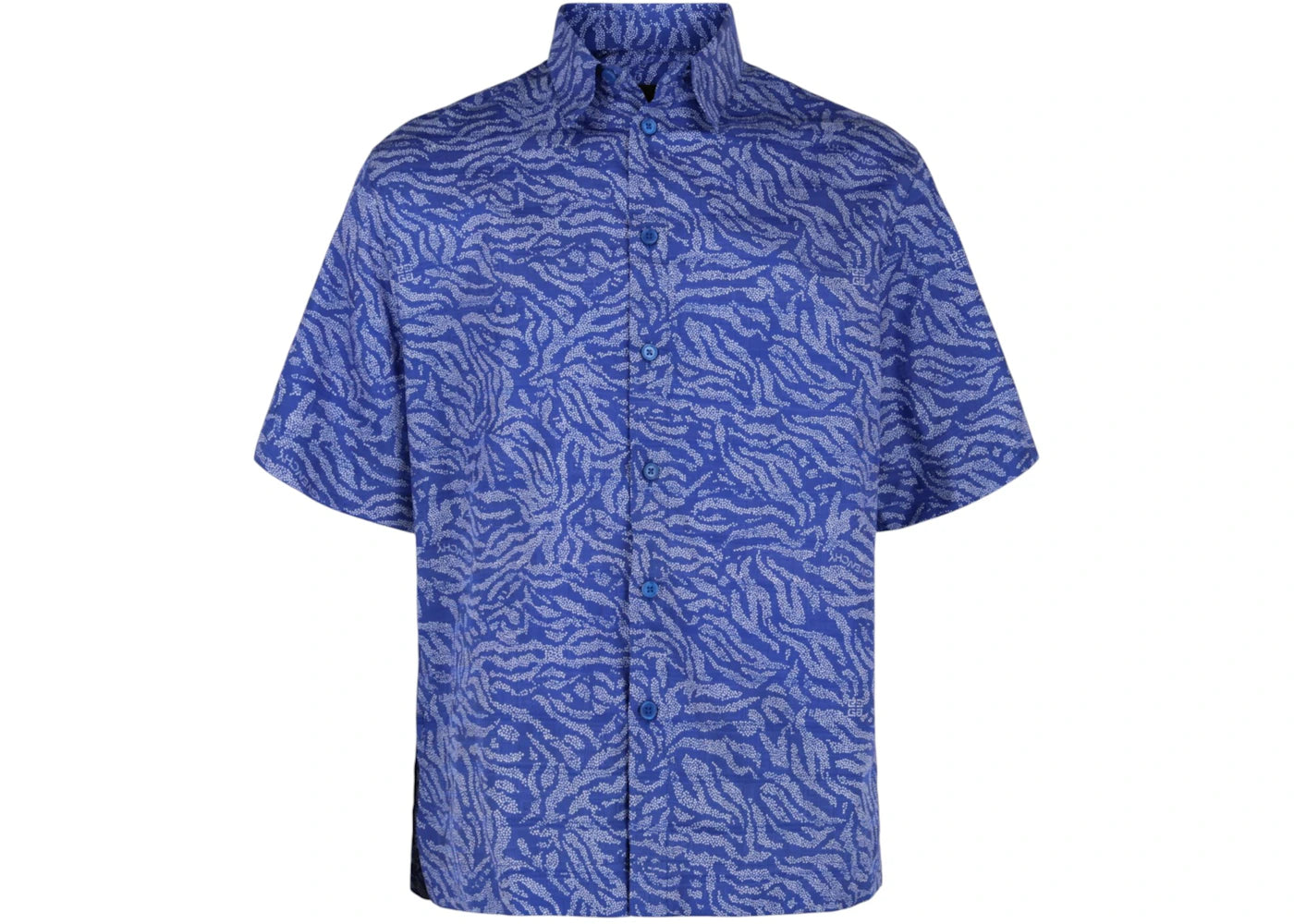 Givenchy Printed Short Sleeve Shirt Blue White