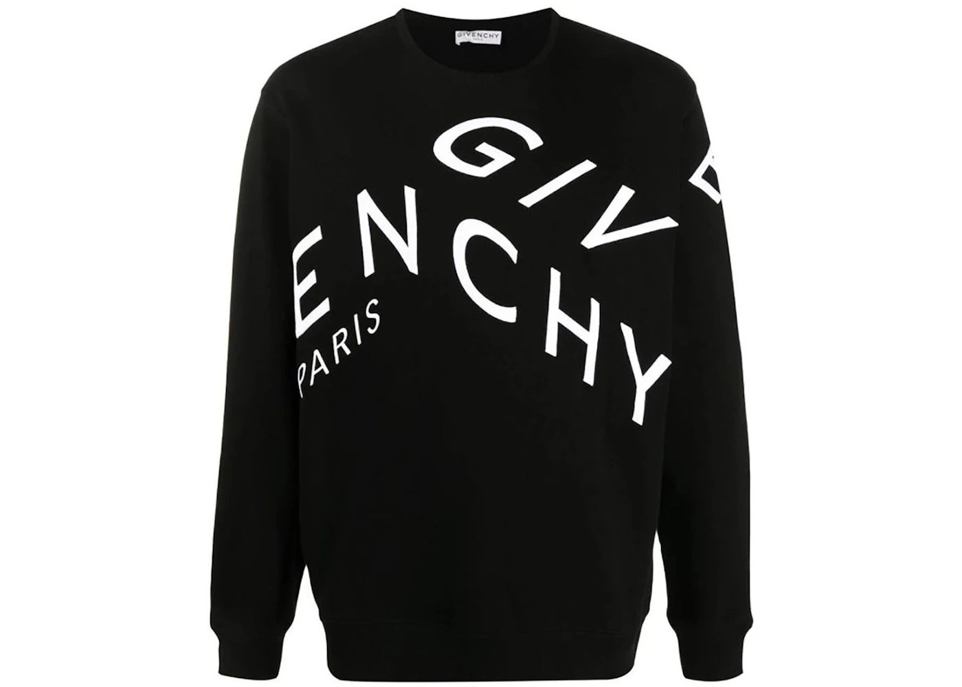 Givenchy Refracted Embroidered Logo Crewneck Black/White