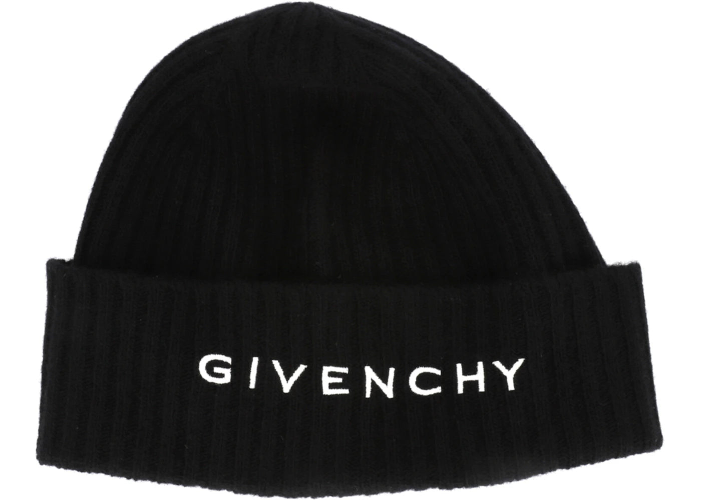 Givenchy Ribbed Embroidered Logo Beanie Black/White