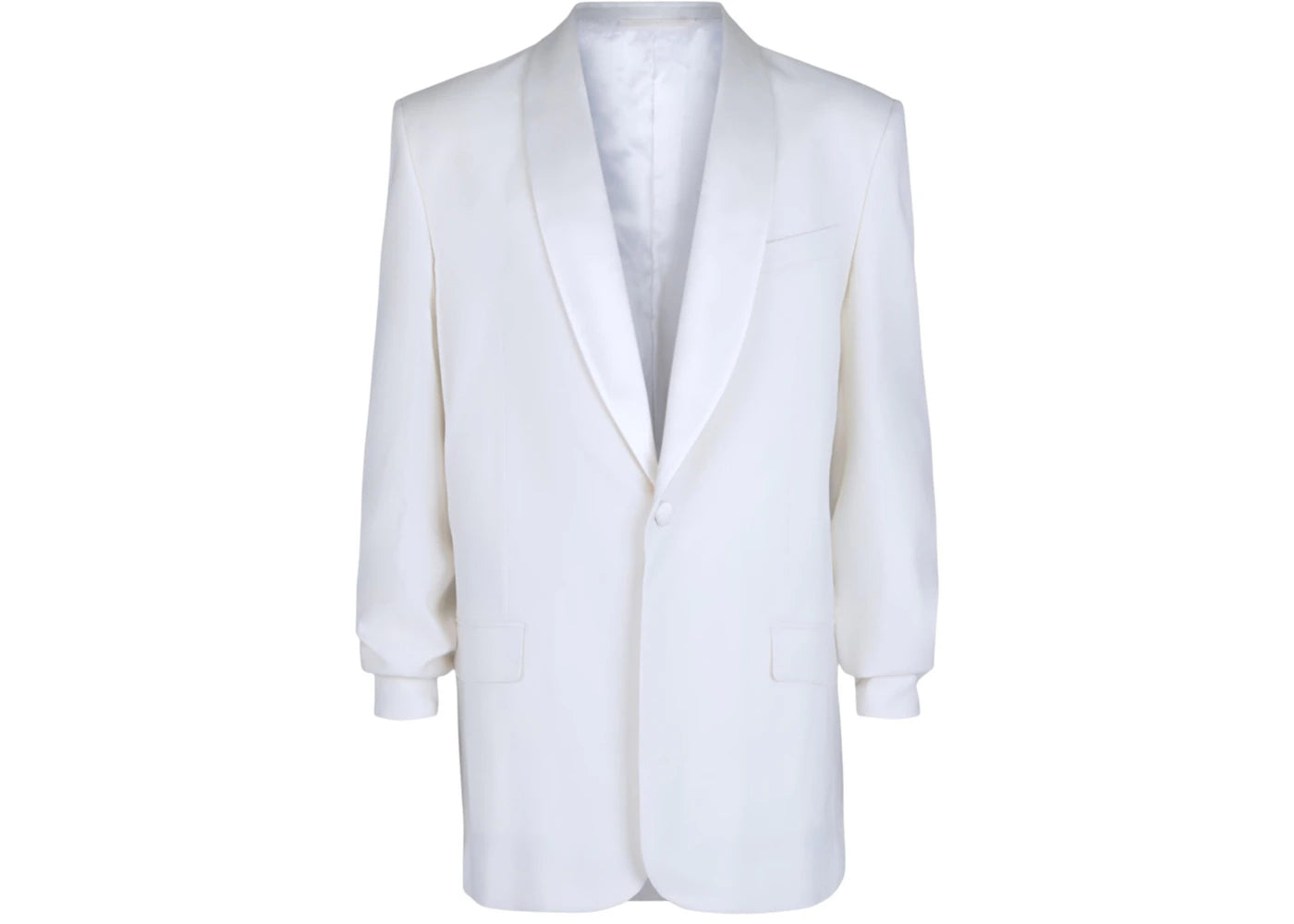 Givenchy Shawl Lapel Woven Jacket White