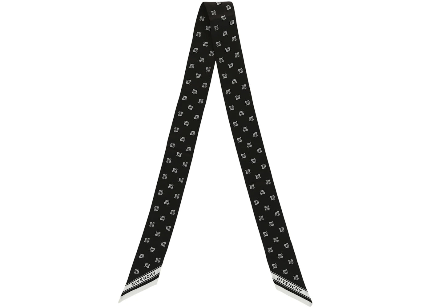 Givenchy Silk Monogram Bandeau Black White