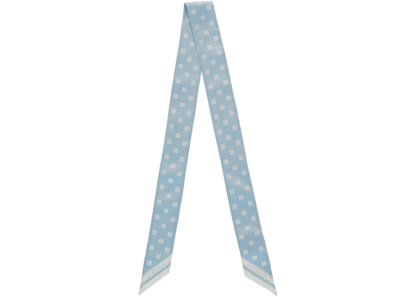 Givenchy Silk Monogram Bandeau Blue Ivory