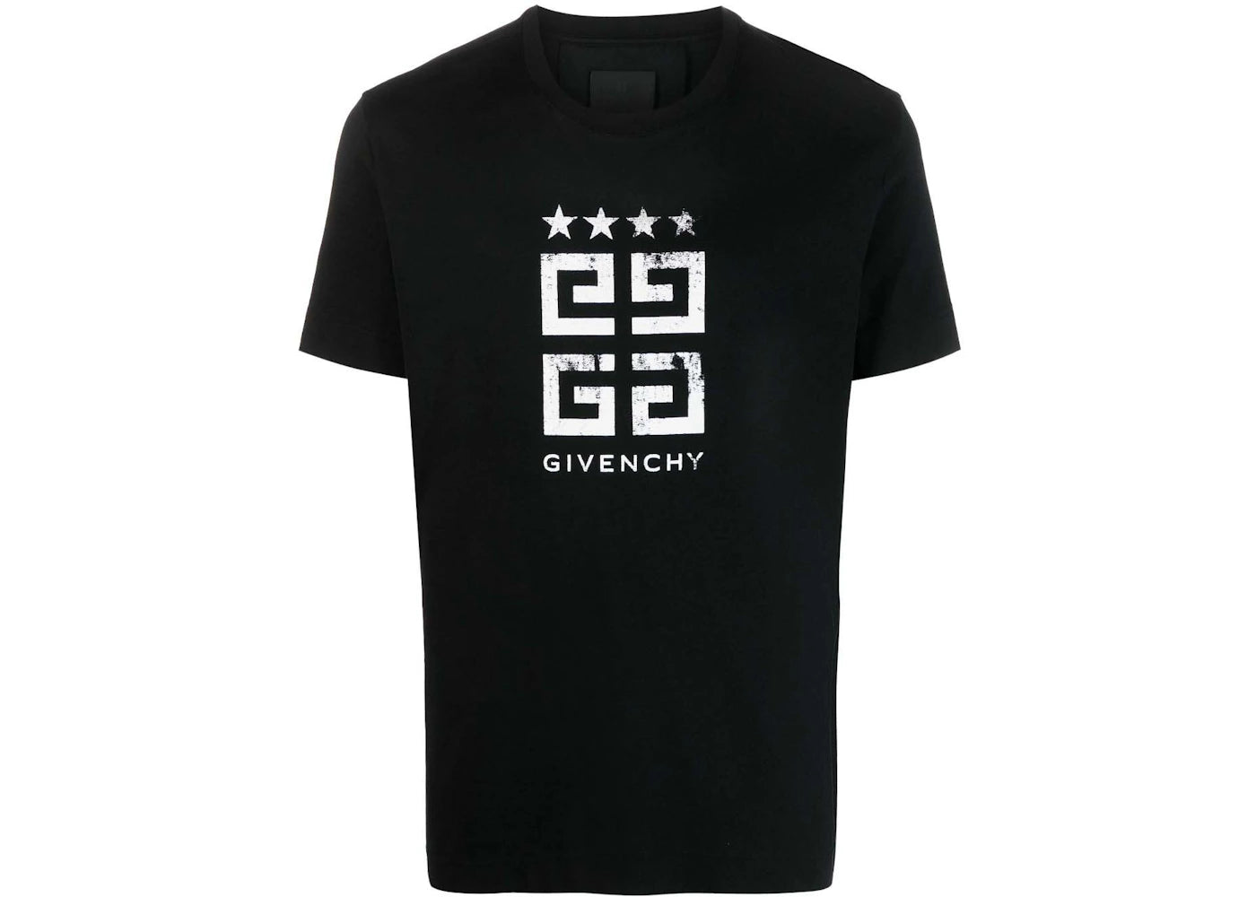 Givenchy Slim Fit Logo Star T-Shirt Black/White