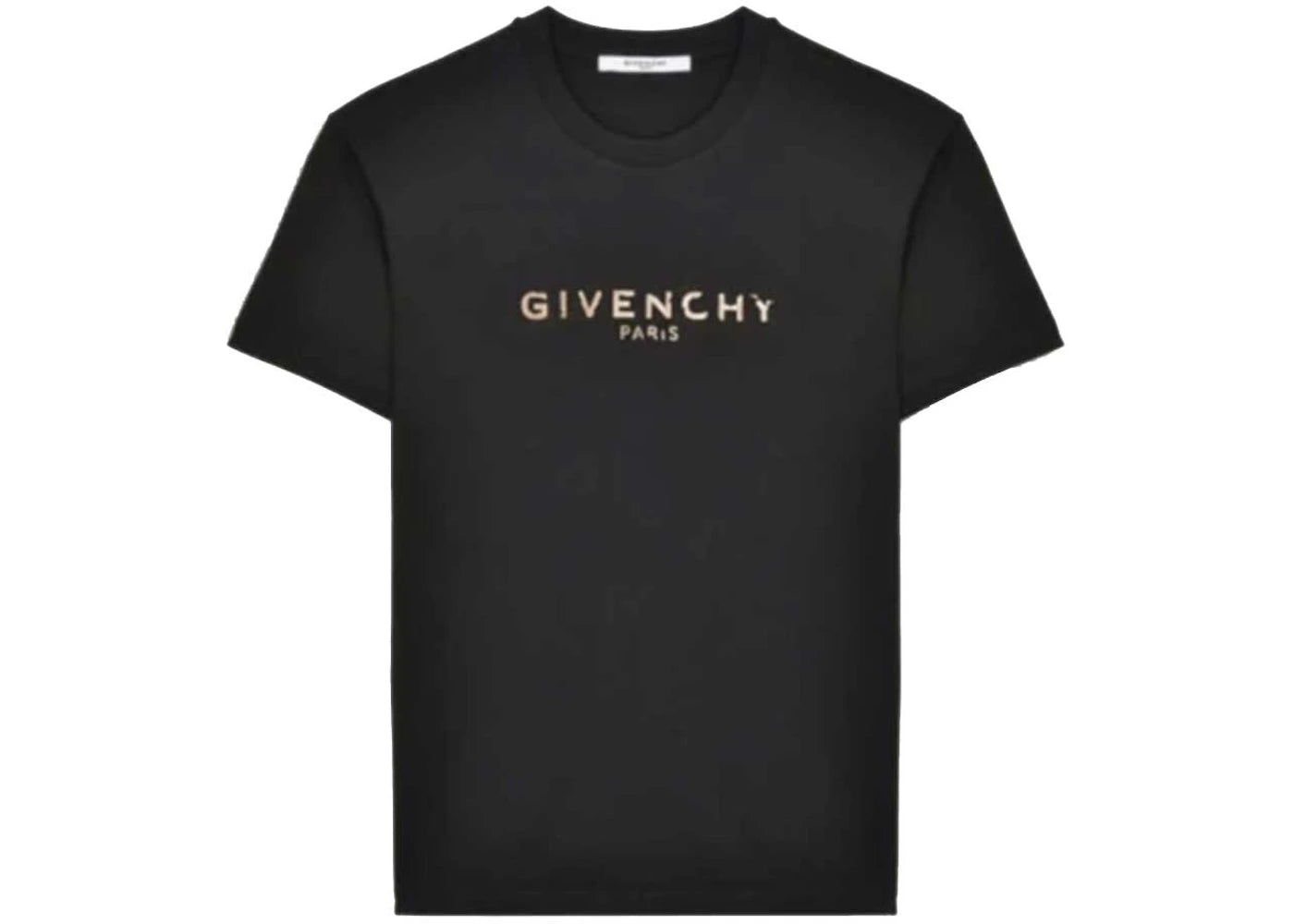 Givenchy Vintage Effect Metallic Logo T-shirt Black