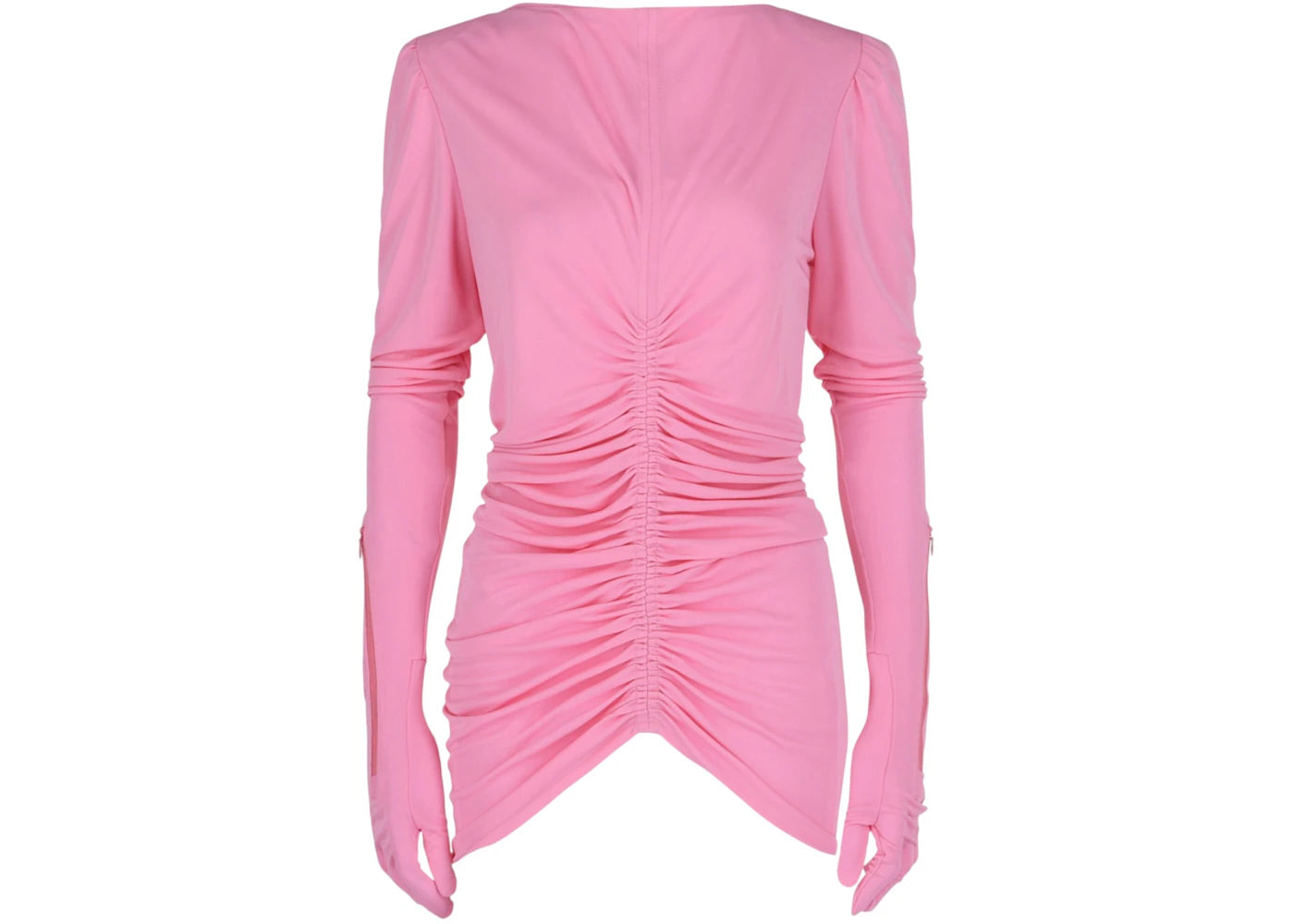 Givenchy Women's Ruched Glove Long-Sleeve Top Bubble Gum