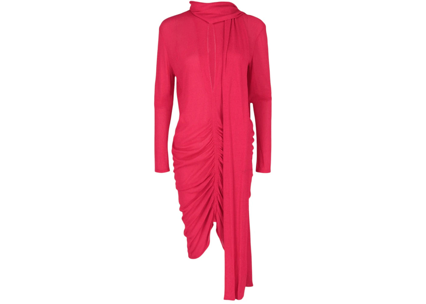 Givenchy Women's Ruched Scarf Stretch-Crepe Dress Cyclamen