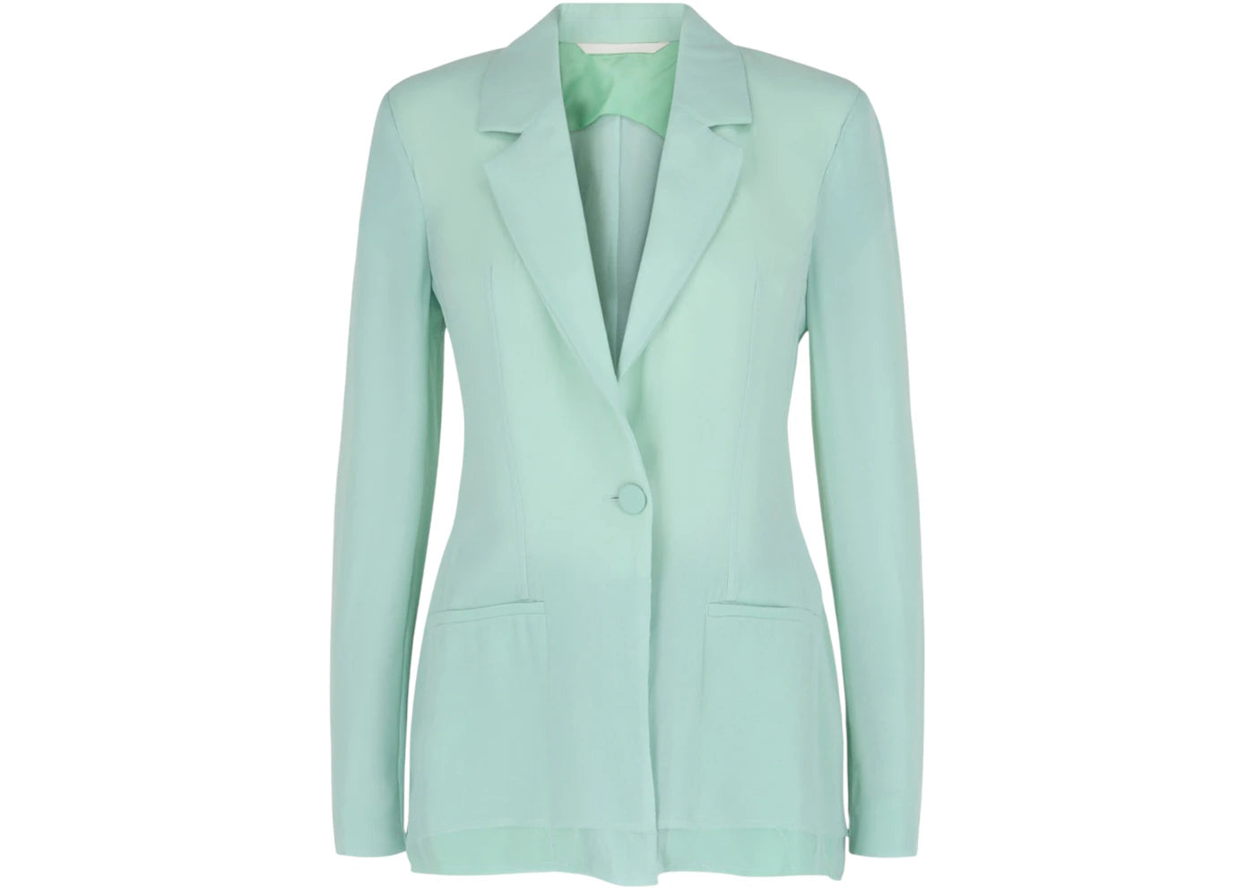 Givenchy Women's Single-Breasted Sheer Silk Blazer Green Mint