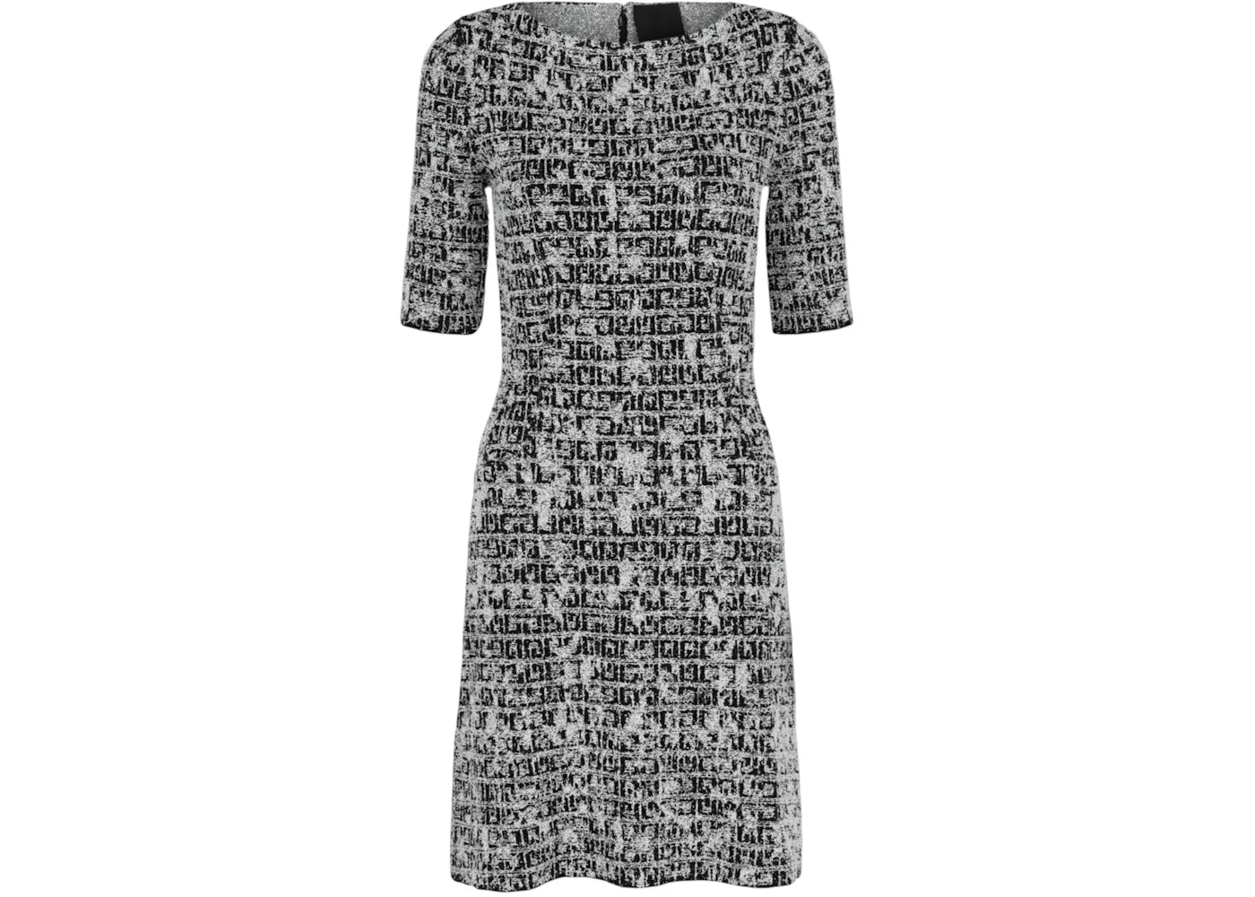 Givenchy Women's Tweed 4G Midi Dress Black White