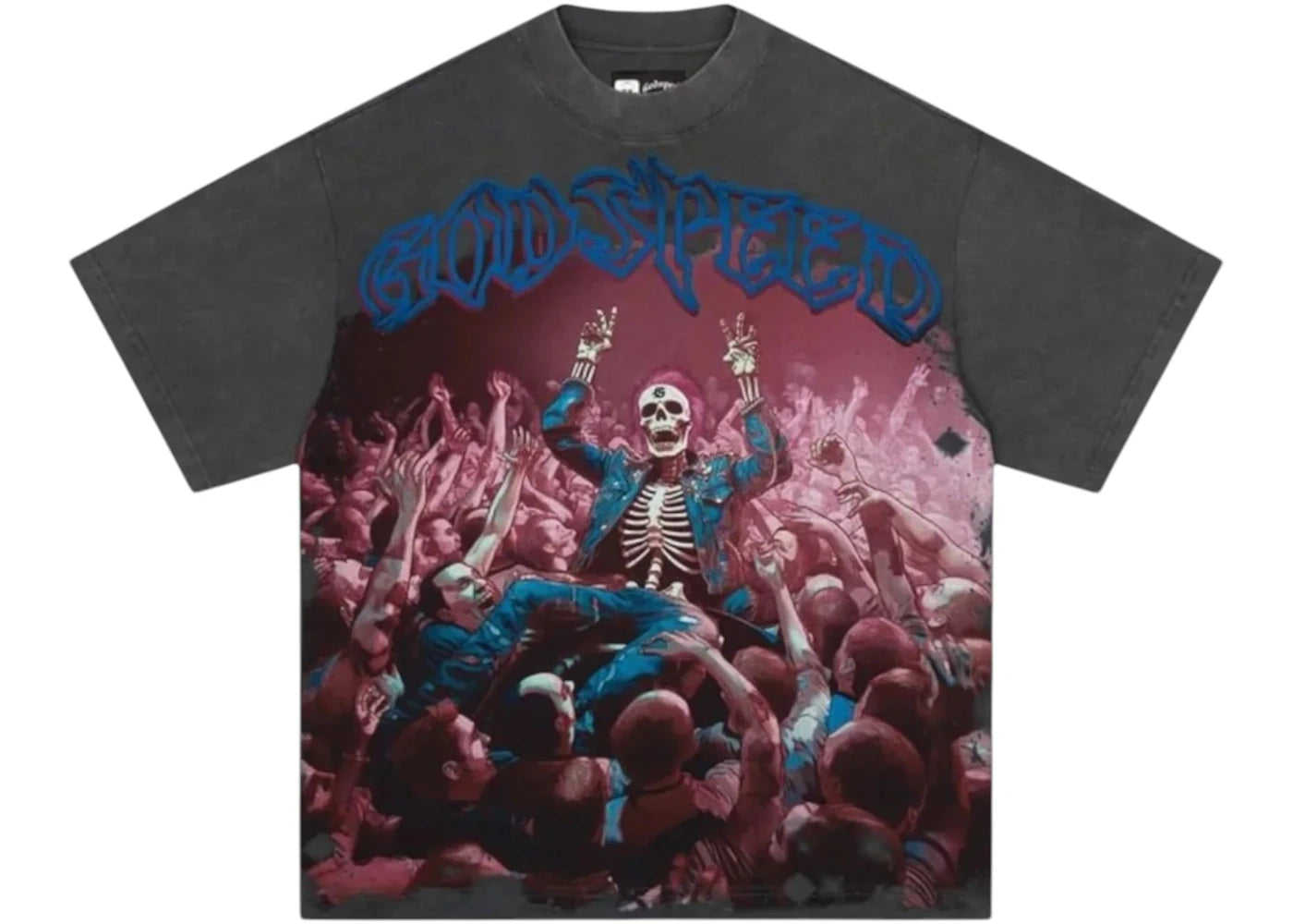Godspeed Crowd Surfer T-shirt Wash Gray