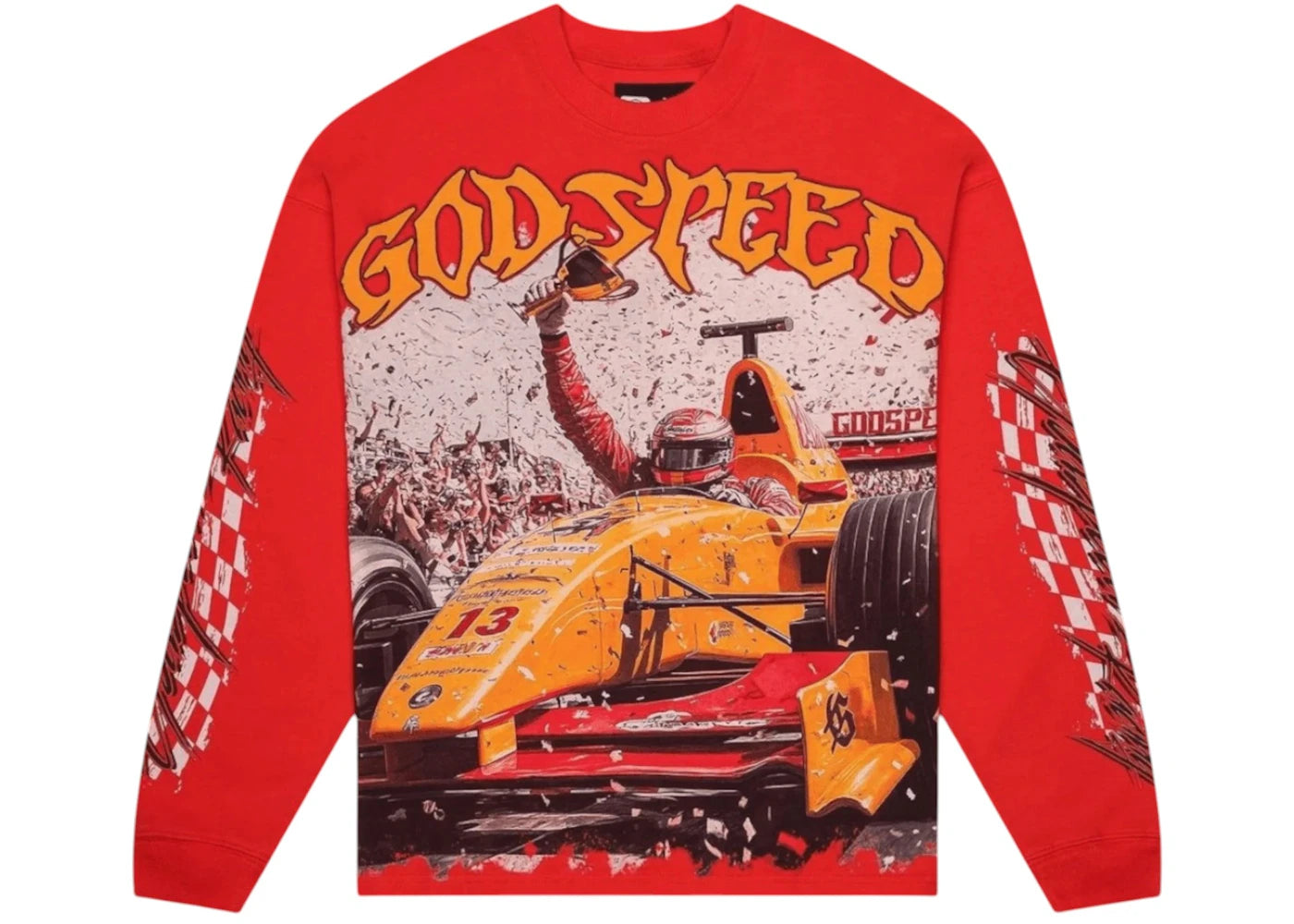 Godspeed F1 Finishline L/S T-Shirt Red