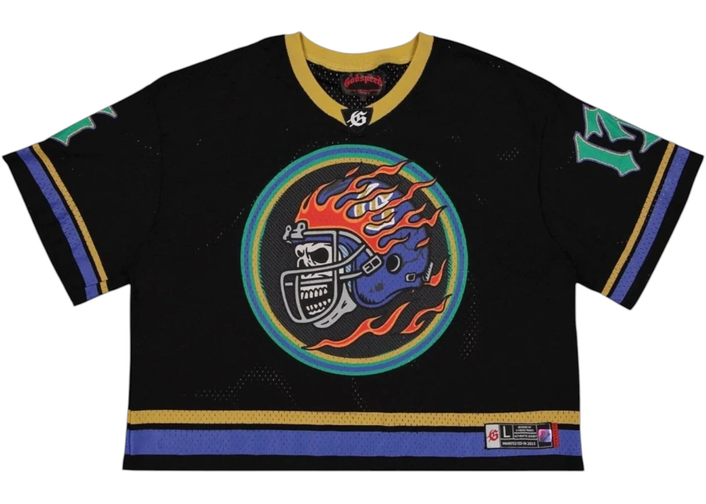 Godspeed First Down Jersey Black/Yellow/Blue