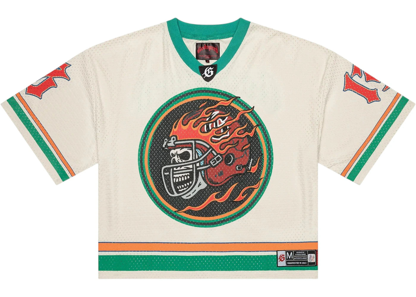 Godspeed First Down Jersey (FW25) Bone/Teal/Orange