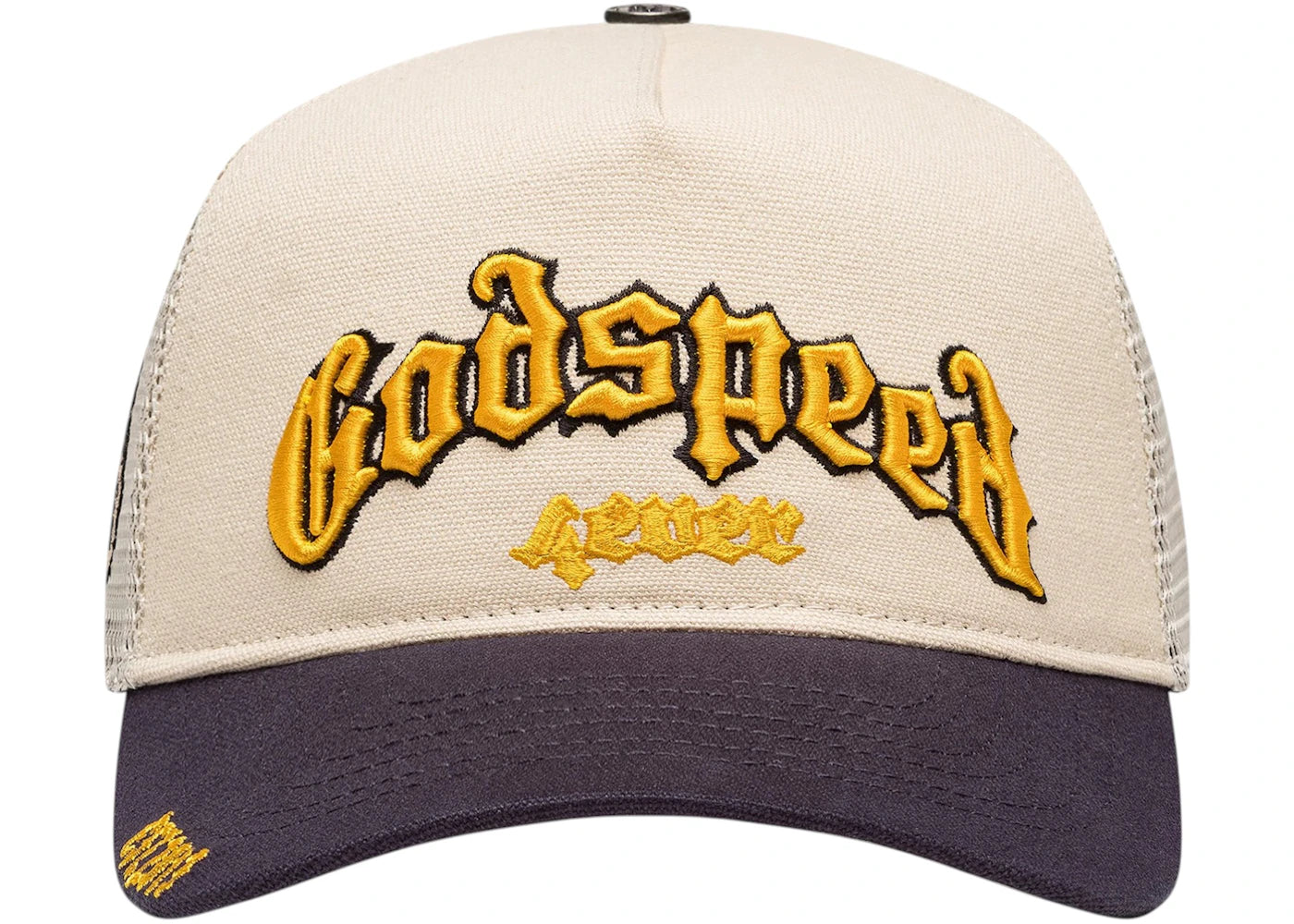 Godspeed Forever Trucker Hat Bone/Yellow/Navy