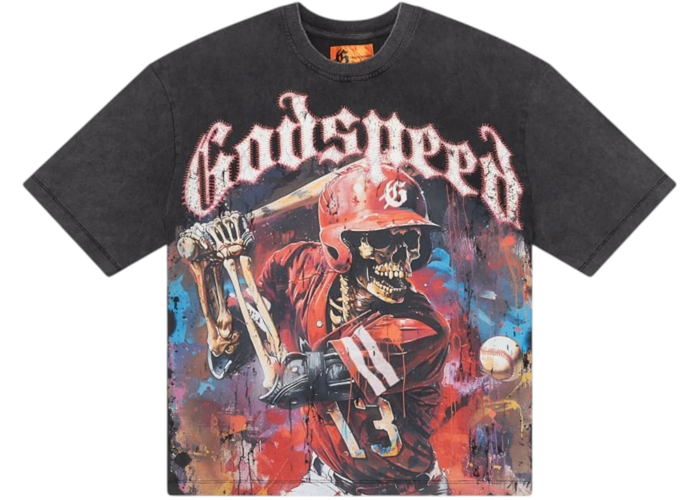 Godspeed Grandslam T-shirt Grey Wash/Red