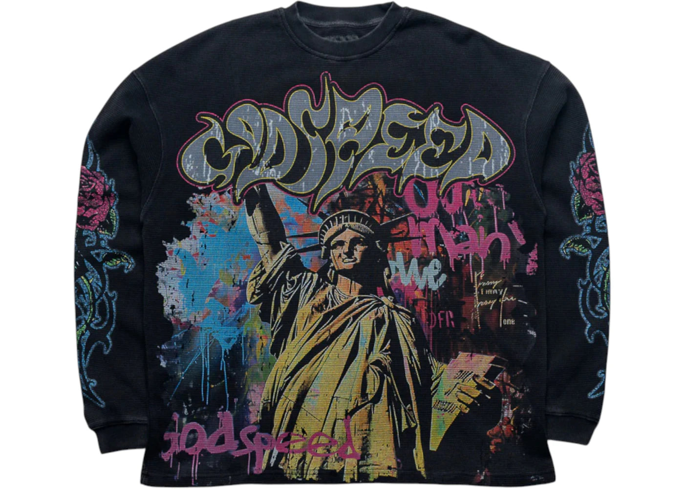 Godspeed Vandal Thermal L/S Tee T-shirt Black Wash