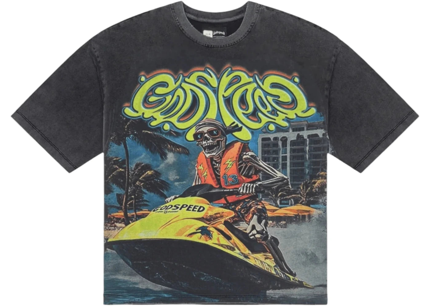 Godspeed Wave Runner T-shirt Grey
